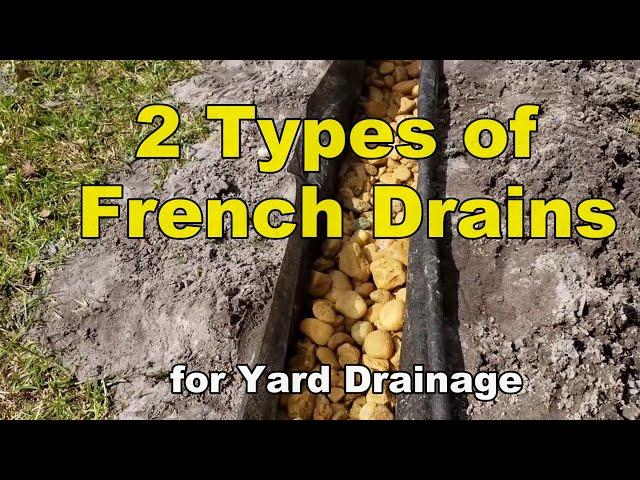 2 French Drains for Yard Drainage Tips and How To