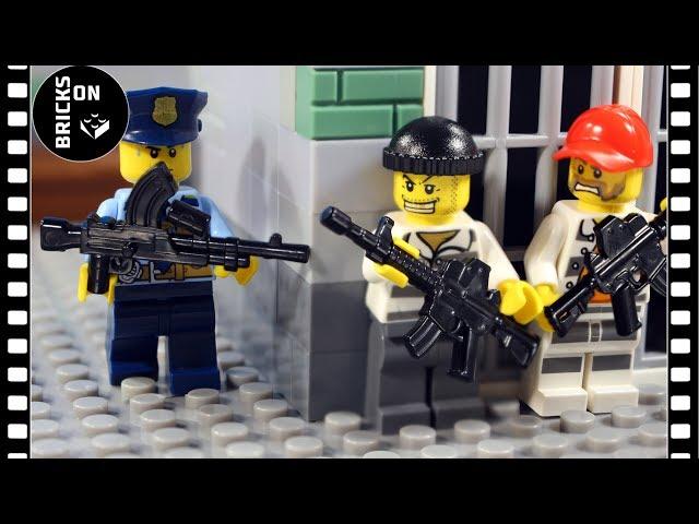 Lego Prison Break Jail Escape City Police Catch the crooks Fail Stop Motion Animation