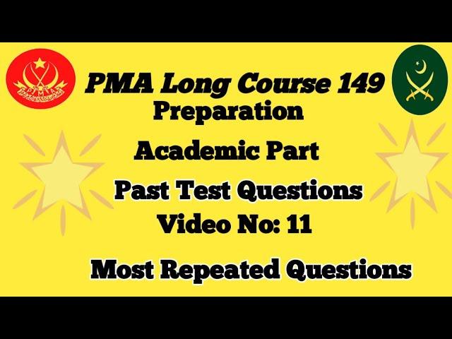 Academic mcqs for pma long course initial test | pma 149 academic preparation #pma