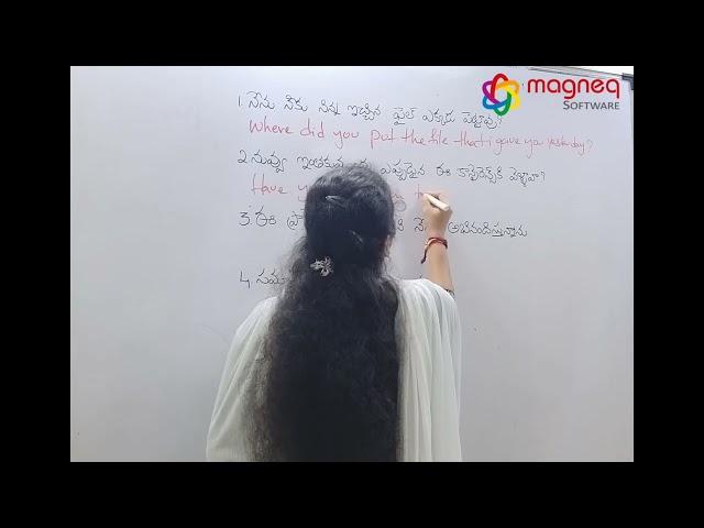 Telugu to English | Communication Skills | Spoken English |  @magneqsoftware6896