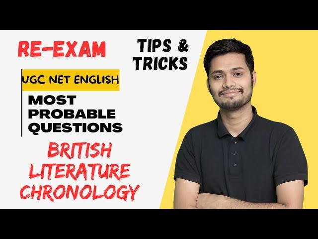 British Literature Chronology Previous Year Questions UGC NET English | Most Probable Questions