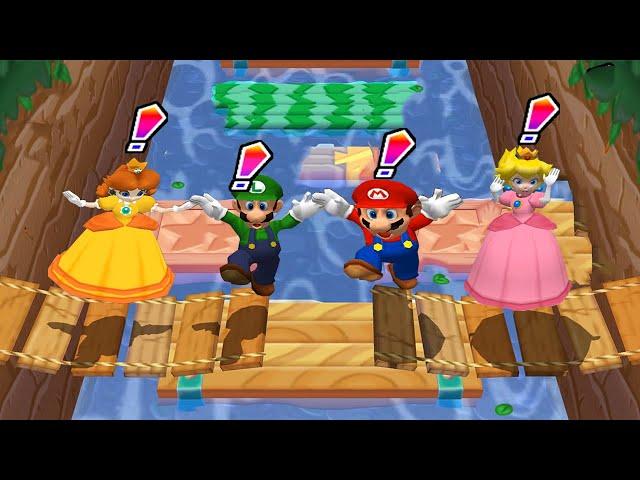 Mario Party 6 - Battle Bridge - Mario vs Luigi vs Peach vs Daisy