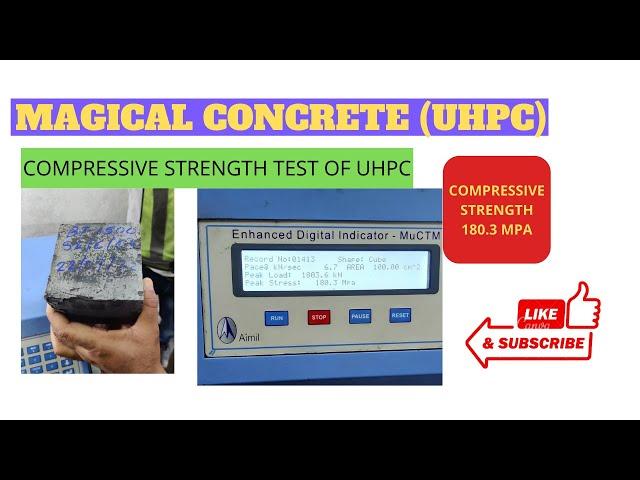 Compressive strength test of UHPC concrete#civilengineering #concrete