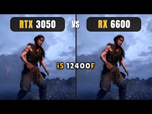 RTX 3050 vs RX 6600 - i5 12400F - 1080p + DLSS/FSR - Test In 14 Games