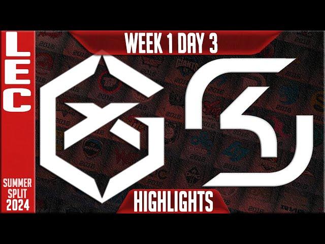 GX vs SK Highlights | LEC W1D3 Summer 2024 | GiantX vs SK Gaming Week 1 Day 3