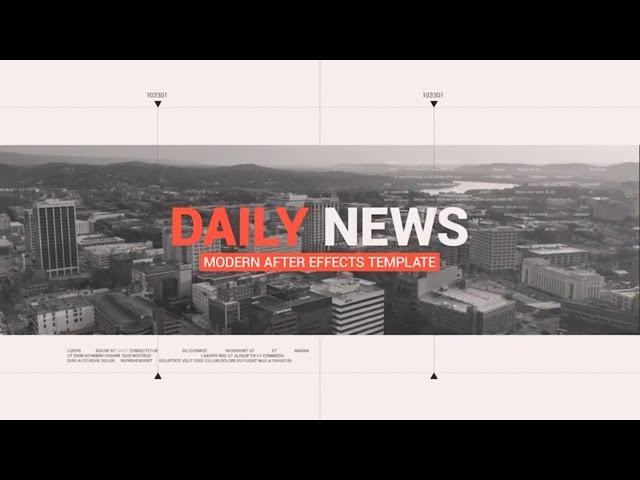 Daily News Intro (After Effects template)