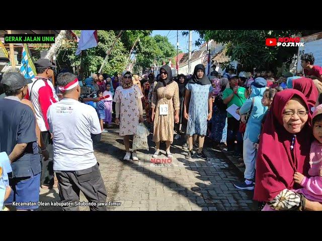 Gerak jalan unik dan menghibur lucu Desa Olean Situbondo