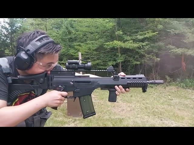 Tommybuilt Tactical TG36K shooting slow motion (HK G36K Clone)