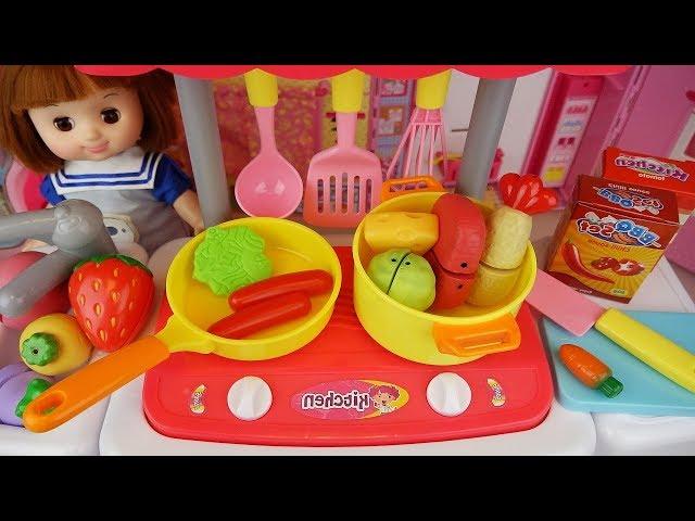 Baby doll kitchen food cooking and mart toys Baby Doli play