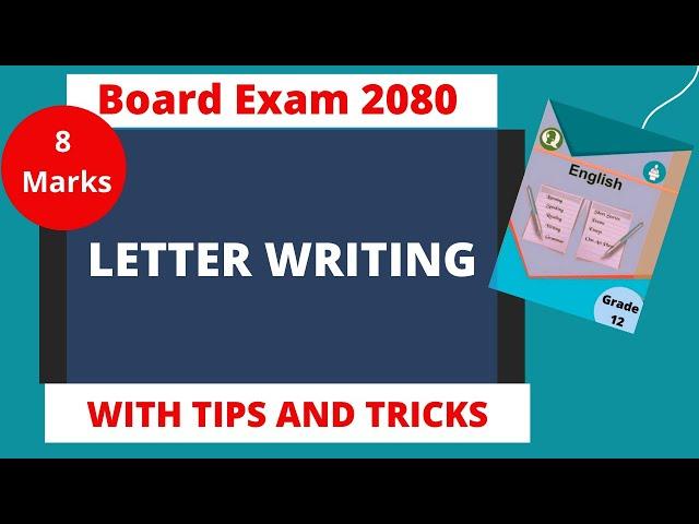 How to write a letter | Class 12 English Model Question 2080 | Solution With Explanation | NEB