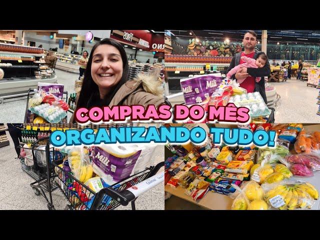 COMPRAS DO MÊS DE AGOSTO NO SUPERMERCADO, ORGANIZANDO TUDO!