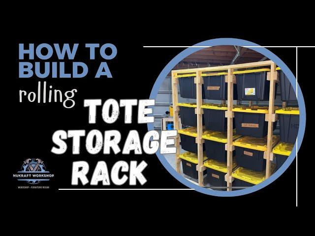 DIY Mobile Tote Storage Cart : Easy Build with 2x4s and Casters!