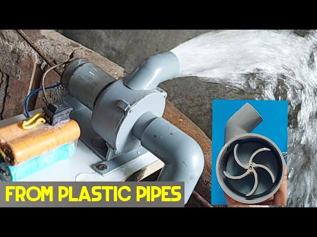 DIY mini well water pump made of plastic pipes