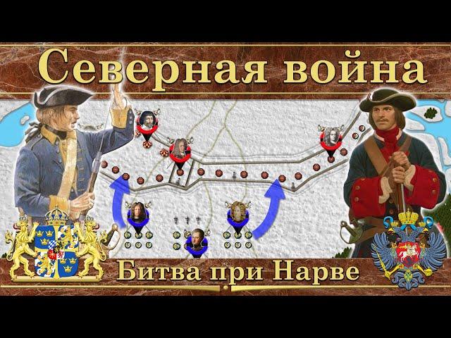 Битва при Нарве на карте. Северная война (1700-1721)