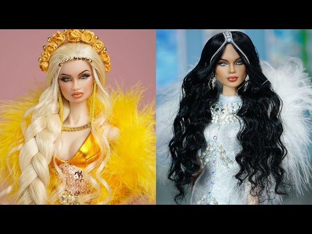 Barbie Makeover Transformations ~ Gorgeous Barbie Doll Dresses ~ Wig, Dress, Makeup, and More!