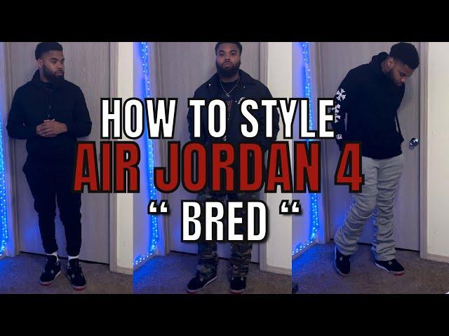 How to style Air Jordan 4 OG Bred | ON FOOT REVIEW & OUTFIT IDEAS