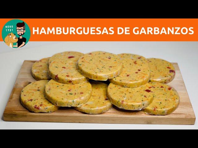 Cómo Hacer HAMBURGUESAS DE GARBANZOS Caseras Para Congelar / MONO 1981