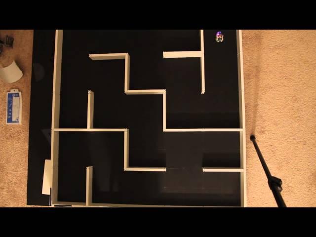 half size micromouse running in classic size maze