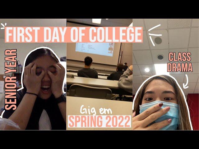 First day of College Vlog @ TAMU// Spring Semester