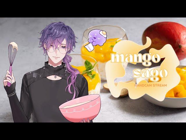 【HANDCAM】making mango sago! 