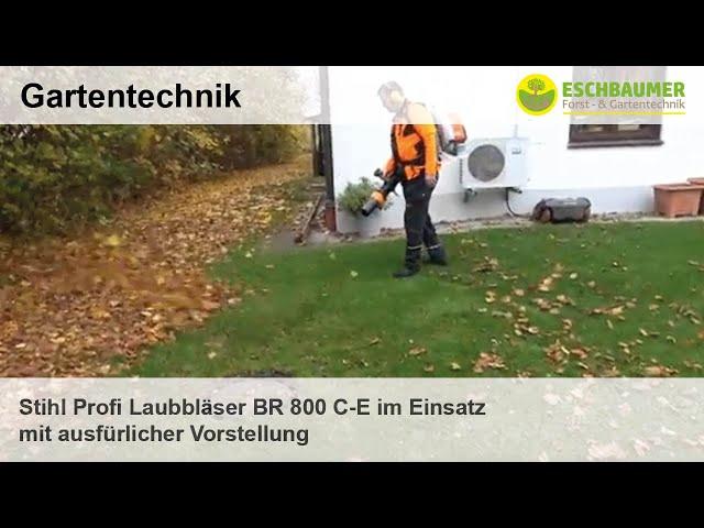 Stihl Profi Laubbläser BR 800 C-E im Einsatz mit ausfürlicher Vorstellung