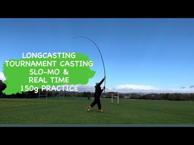  Tournament Field Casting Practice longcasting  150g slow-mo & real time