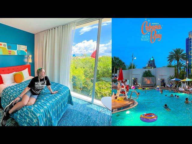 Universal's Cabana Bay Beach Resort! Room Tour, Lazy River, Galaxy Bowl, Bayliner Diner & More!