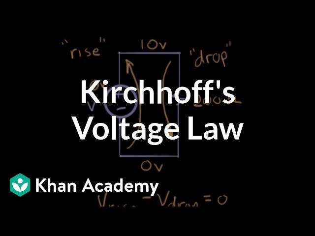 Kirchhoff's voltage law | Circuit analysis | Electrical engineering | Khan Academy