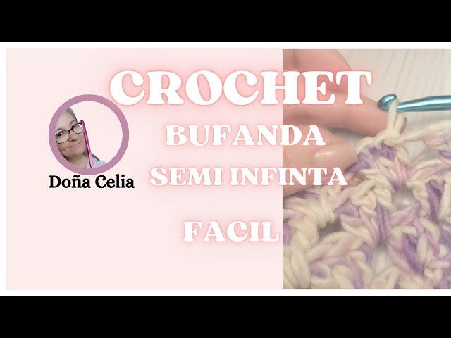 Bufanda Semi infinita #crochetprincipiantes #creatividad #knitting #ganchillocreativo