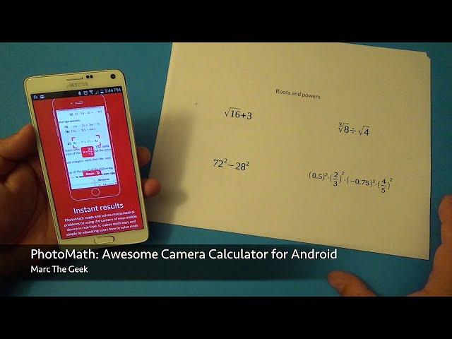 PhotoMath: Awesome Camera Calculator for Android