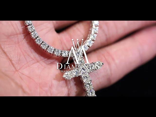 Watch My Diamonds Diamond Cross Necklace