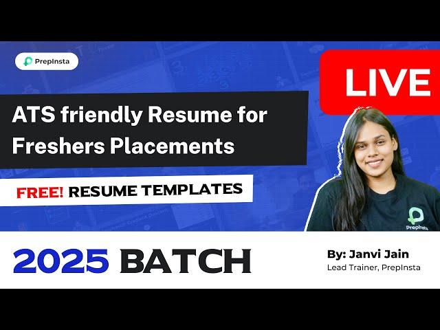 How to make ATS friendly Resume for Freshers Placements | Best Resume Templates