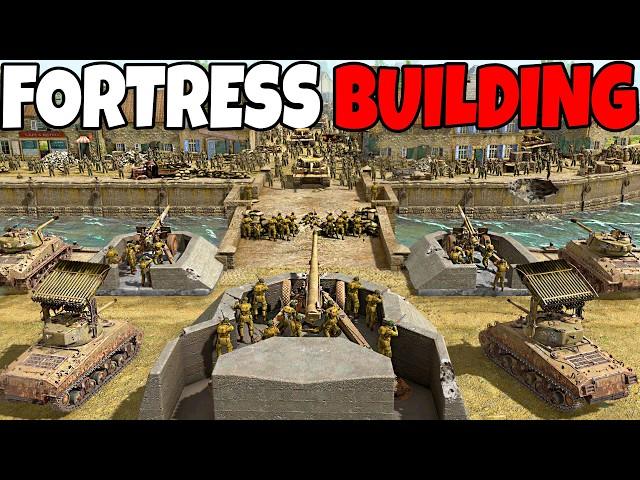 I built a WW2 BRIDGE DEFENSE in NEW Base Building Simulator! - Gates of Hell: Airborne DLC