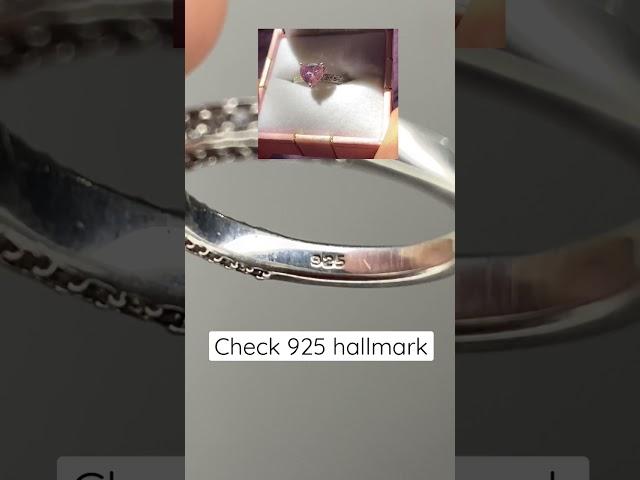 Sterling silver jewellery 925 check hallmark