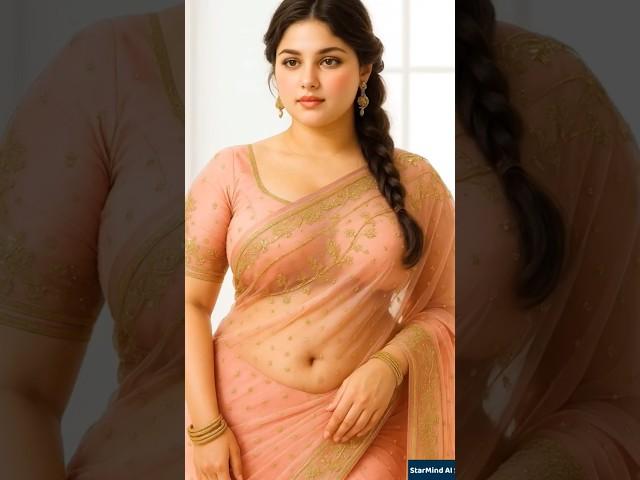 Royal Beauty in Blush Gold Saree – AI’s Stunning Tribute to Tradition 