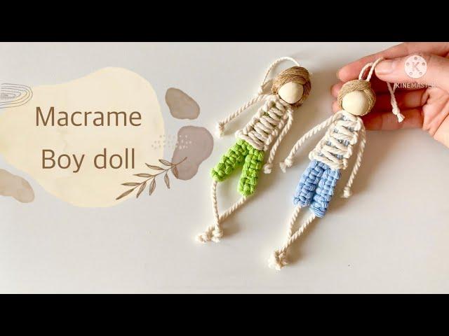 آموزش عروسک پسر مکرومه macrame boy doll