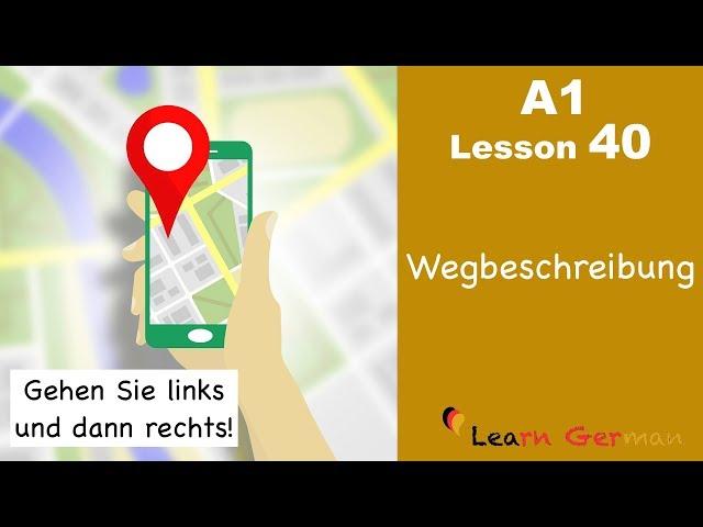 Learn German | Wegbeschreibung | Directions | German for beginners | A1 - Lesson 40