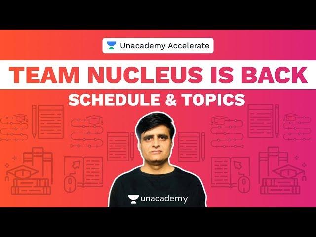 Team Nucleus is BACK | Schedule & Topics | IIT-JEE Preparation | V J Sir | Unacademy Accelerate