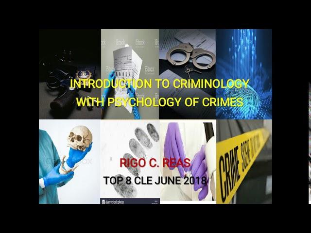 Criminological Classification of Criminals