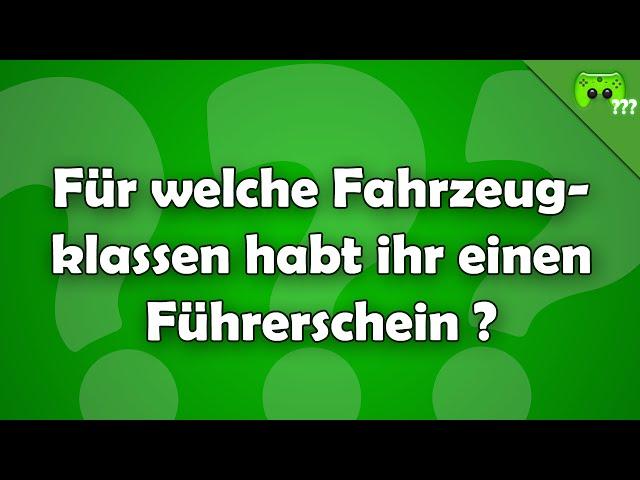 Für welche Fahrzeugklassen habt ihr einen Führerschein? - Frag PietSmiet ?!