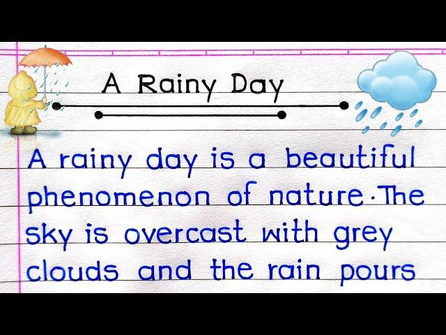 A Rainy Day Essay In English | Essay On A Rainy Day | A Rainy Day Paragraph |