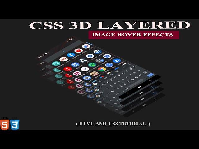 CSS 3D  Layer  Image Hover Effect || Pure CSS  Image layer Hover Effect Using html and css