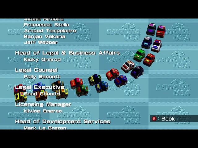 Daytona USA Credits on the Xbox 360 (60fps)