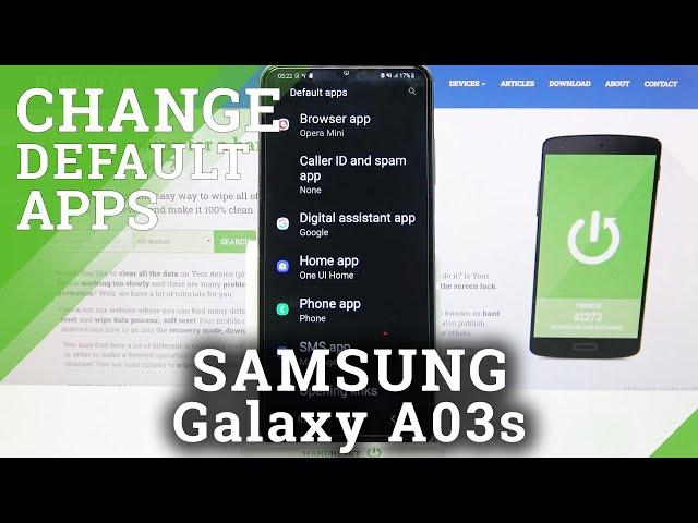 How to Change Default Apps on SAMSUNG Galaxy A03S – Set Up Default Apps