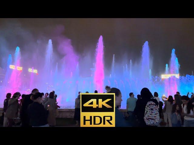 [4K 60fps HDR]Bucharest-Unirii Square Fountains Water Show/Fântânile din Piața Unirii,Simfonia Apei