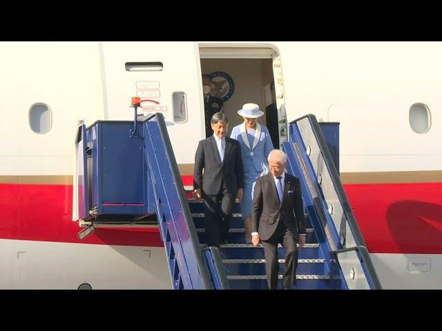 Japan's Emperor Naruhito and Empress Masako land in the UK for state visit | AFP