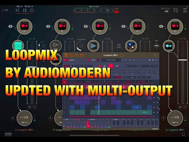 LOOPMIX by Audiomodern - UPDATED With Multi-Output - Walkthrough Tutorial & Demo for iOS