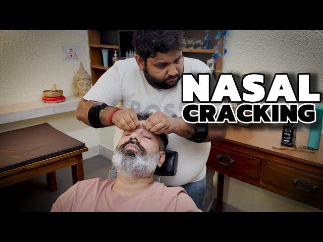 Asmr Skin cracking Head massage by Indian barber Shamboo, Releif stress n Anxiety