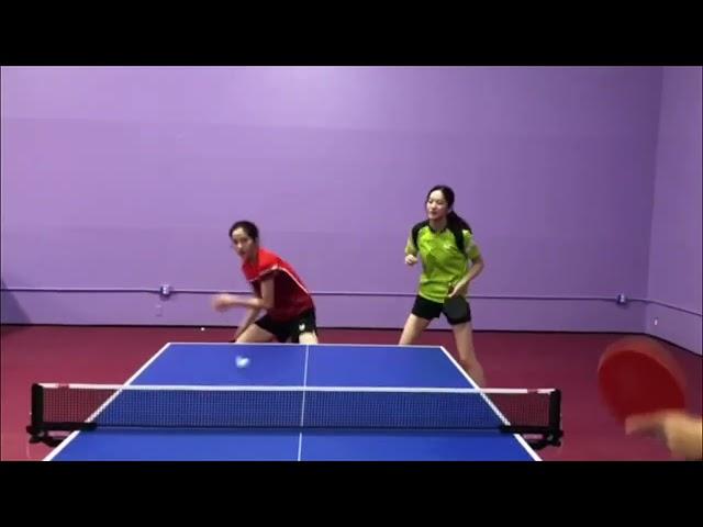 Butterfly Training Tips with Rachel Sung - Forehand Looping Doubles Training