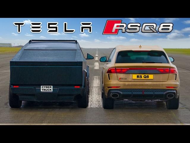 Кто победит в заезде: Tesla Cyberbeast или же Audi RSQ8 Performance?